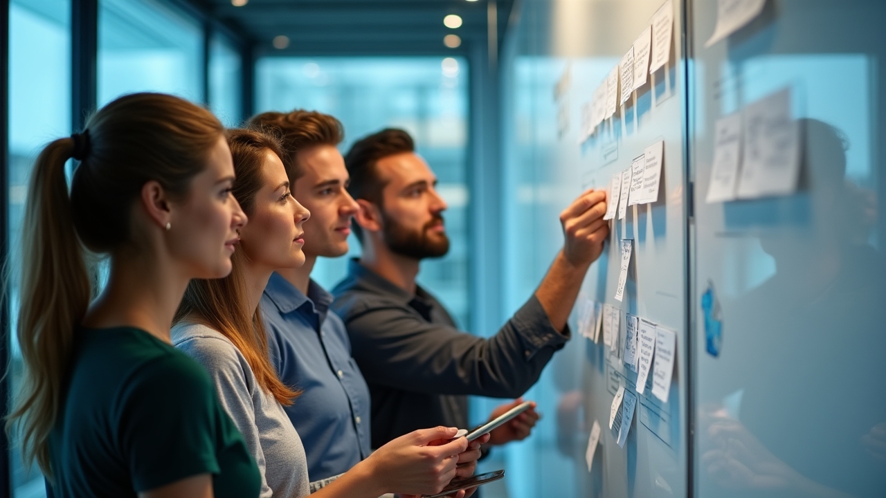 Équipe en planification de processus